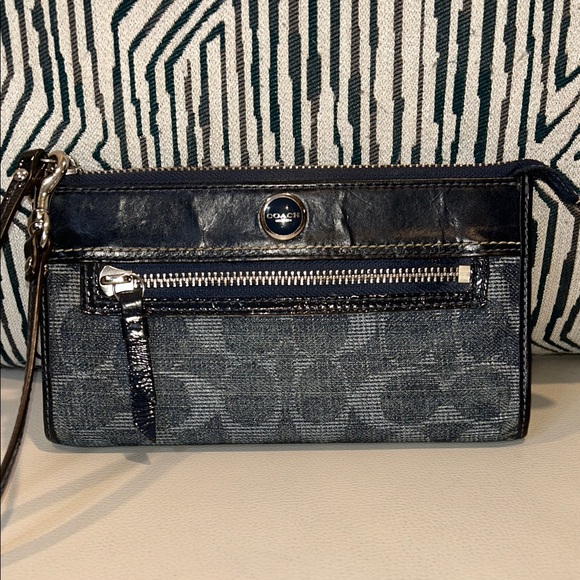Coach Handbags - Coach Denim Legacy Y2K Wristlet Wallet
